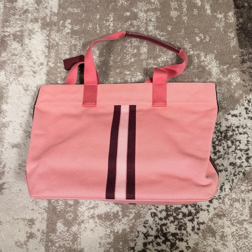 Coach Tote Bag‎ Women's Pink Canvas Snap Double Handle Spacious